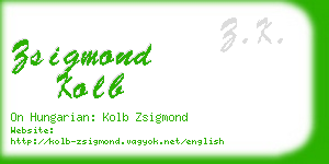 zsigmond kolb business card